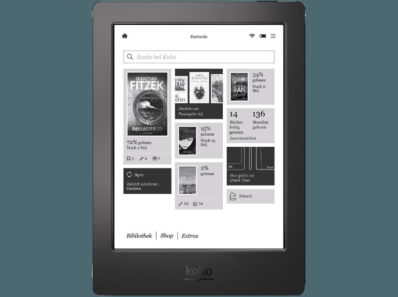 KOBO N250-KU-BK-K-EP Aura H20 6.8 Zoll 4 GB WLAN und Micro-USB Ebook-Reader Schwarz