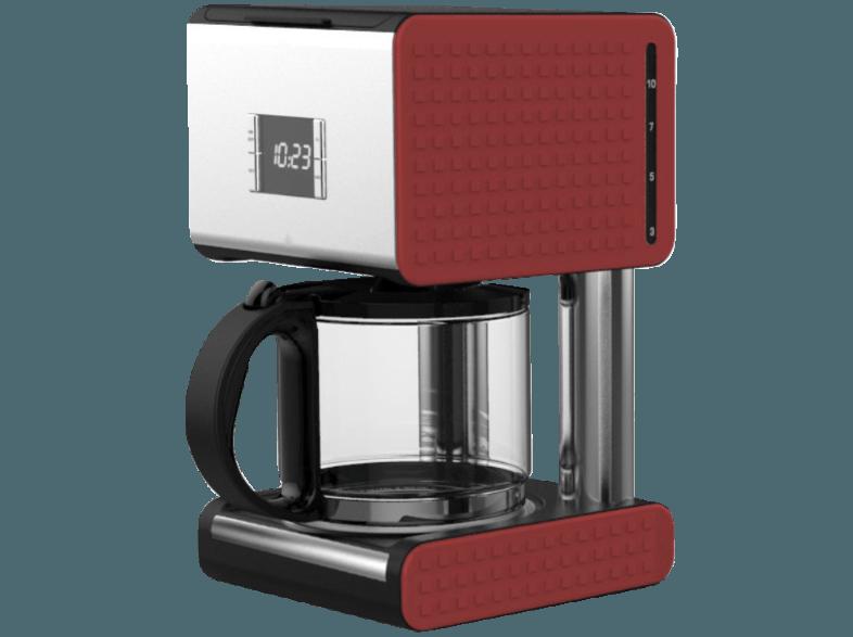 KOENIC KCM 500 Kaffeemaschine Bordeaux (Glas)