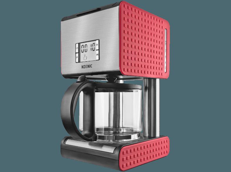 KOENIC KCM 500 Kaffeemaschine Bordeaux (Glas)