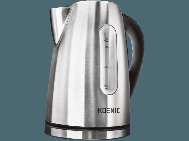 KOENIC KWK 220 Wasserkocher Silber (2200 Watt, 1.7 Liter), KOENIC, KWK, 220, Wasserkocher, Silber, 2200, Watt, 1.7, Liter,