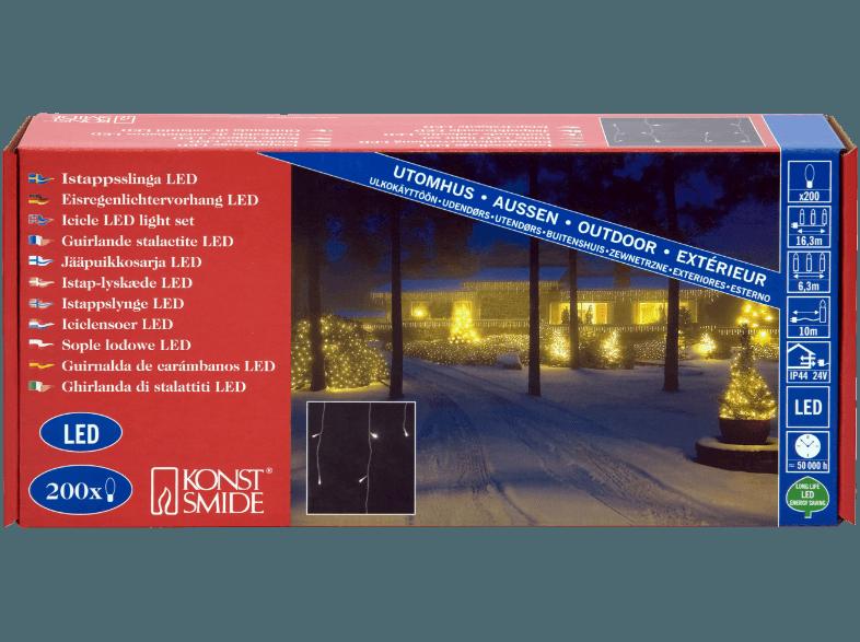 KONSTSMIDE 2733-102 Eisregen LED Lichtervorhang,  Weiß,  Warmweiß, KONSTSMIDE, 2733-102, Eisregen, LED, Lichtervorhang, Weiß, Warmweiß