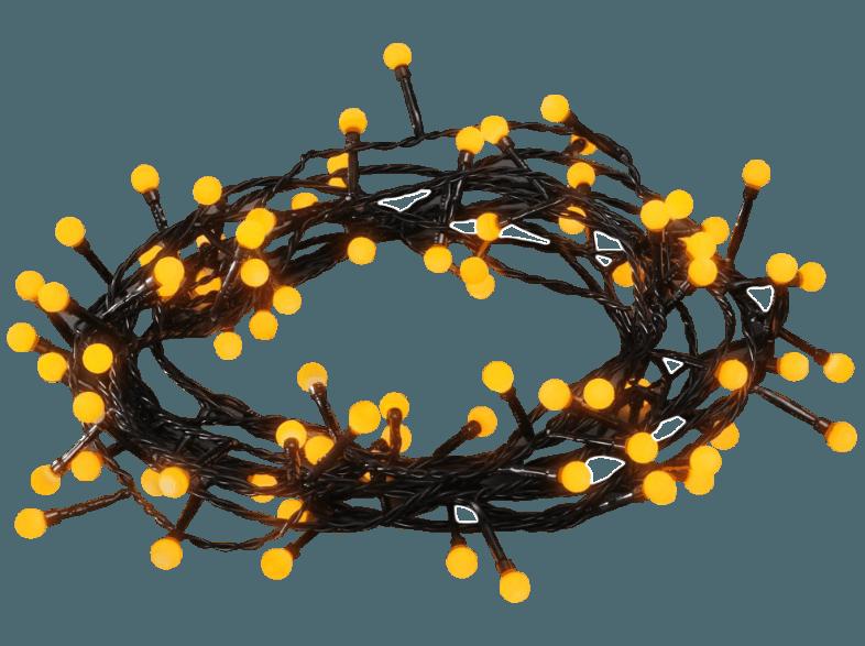 KONSTSMIDE 3691-007 LED Lichterkette,  Schwarz,  Gelb