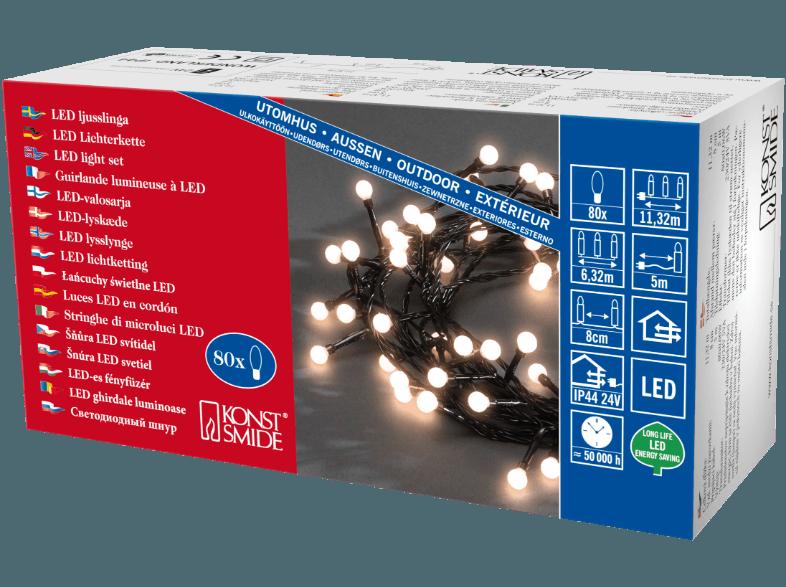 KONSTSMIDE 3691-107 LED Lichterketten,  Schwarz,  Warmweiß
