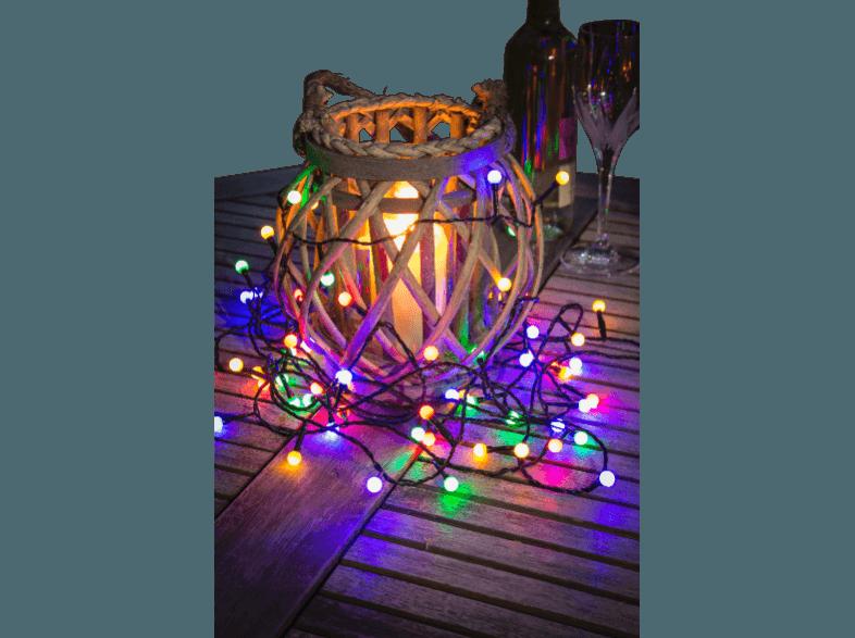 KONSTSMIDE 3691-507 LED Globelichterkette,  Schwarz,  Mehrfarbig