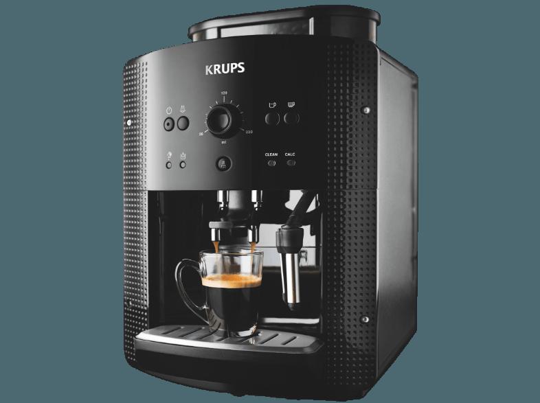 KRUPS EA 8108 Espresso-Kaffee-Vollautomat (Metall-Kegelmahlwerk, 1.6 Liter, Schwarz)