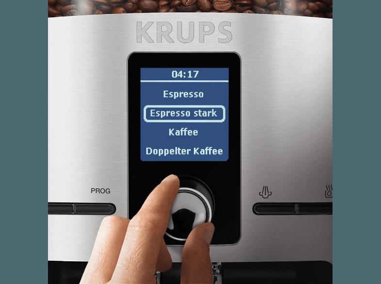 KRUPS EA 826E Espresso-/Kaffeevollautomat (Kegelmahlwerk, 1.8 Liter, Mehrfarbig)