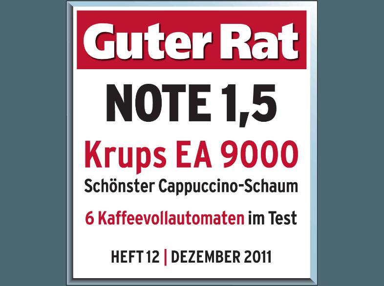 KRUPS EA 9010 One-Touch-Cappuccino One-Touch-Cappuccino-Vollautomat (Edelstahl-Kegelmahlwerk, 1.7 Liter, Edelstahl)