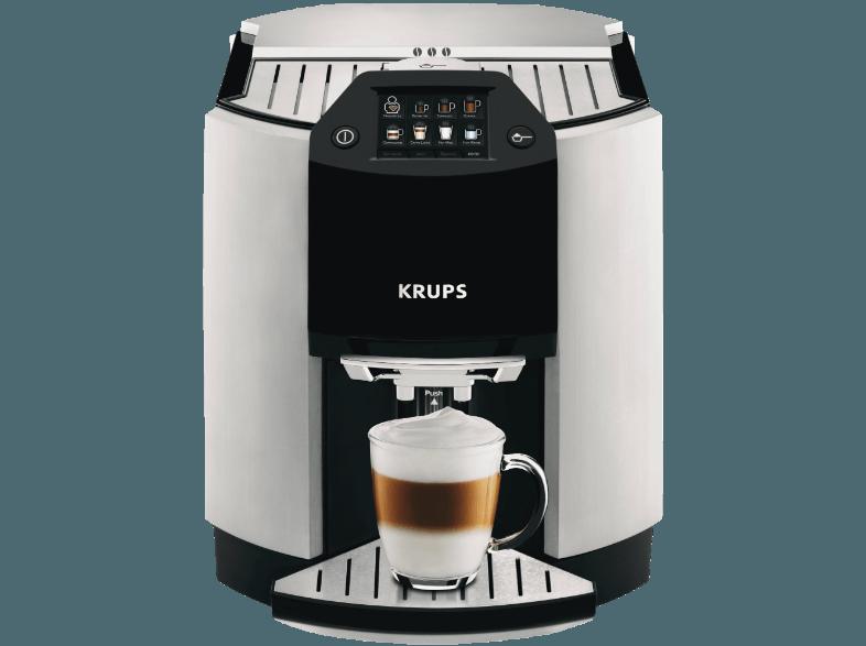 KRUPS EA 9010 One-Touch-Cappuccino One-Touch-Cappuccino-Vollautomat (Edelstahl-Kegelmahlwerk, 1.7 Liter, Edelstahl)