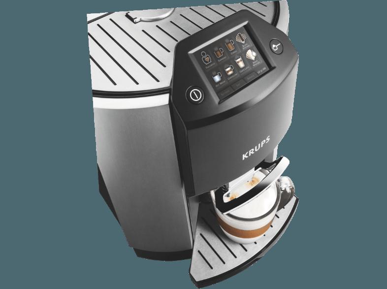 KRUPS EA 9010 One-Touch-Cappuccino One-Touch-Cappuccino-Vollautomat (Edelstahl-Kegelmahlwerk, 1.7 Liter, Edelstahl)
