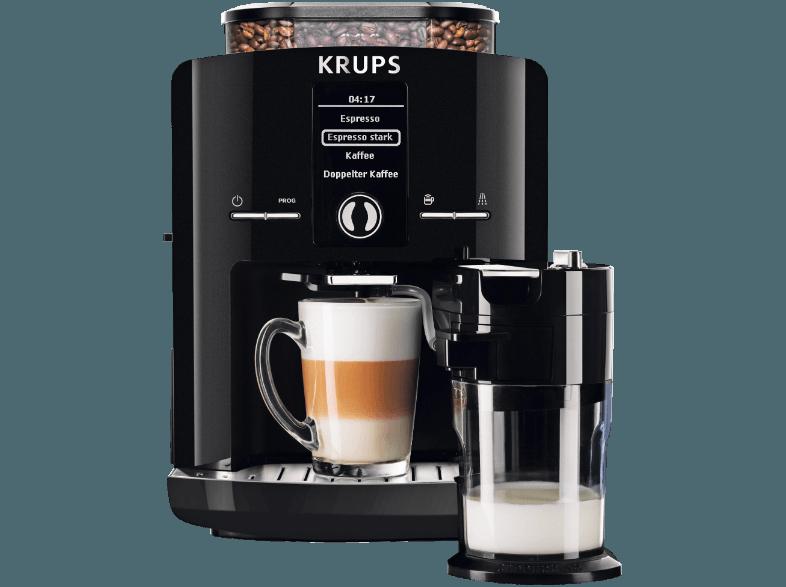 KRUPS EA8298 One-Touch-Cappuccino Vollautomat (Kegelmahlwerk, 1.7 Liter, Schwarz/Edelstahl)