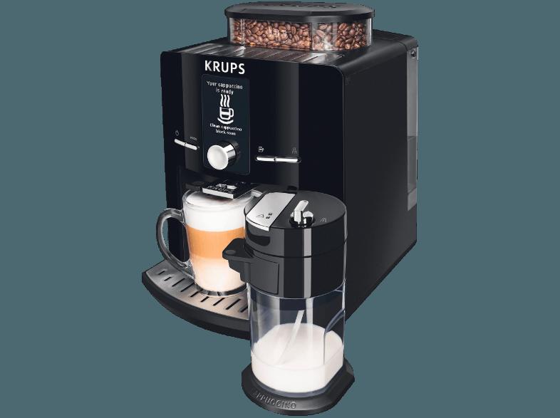 KRUPS EA8298 One-Touch-Cappuccino Vollautomat (Kegelmahlwerk, 1.7 Liter, Schwarz/Edelstahl), KRUPS, EA8298, One-Touch-Cappuccino, Vollautomat, Kegelmahlwerk, 1.7, Liter, Schwarz/Edelstahl,