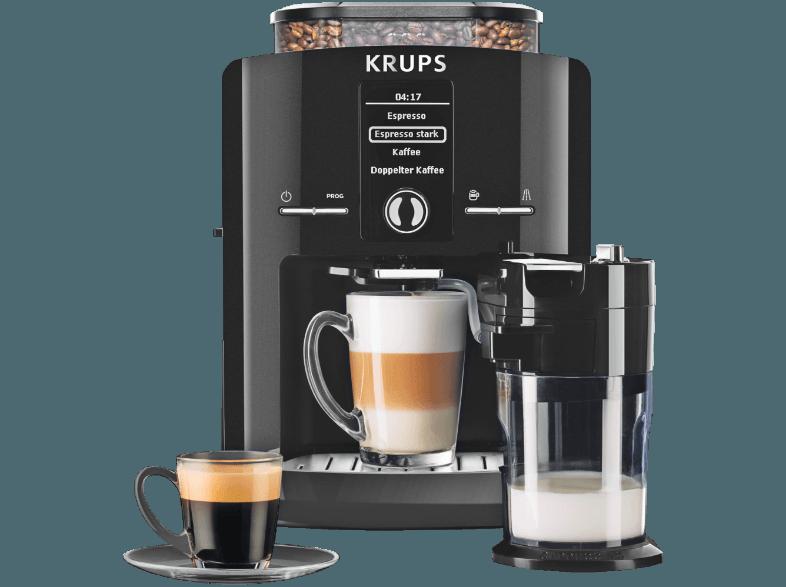 KRUPS EA8298 One-Touch-Cappuccino Vollautomat (Kegelmahlwerk, 1.7 Liter, Schwarz/Edelstahl), KRUPS, EA8298, One-Touch-Cappuccino, Vollautomat, Kegelmahlwerk, 1.7, Liter, Schwarz/Edelstahl,