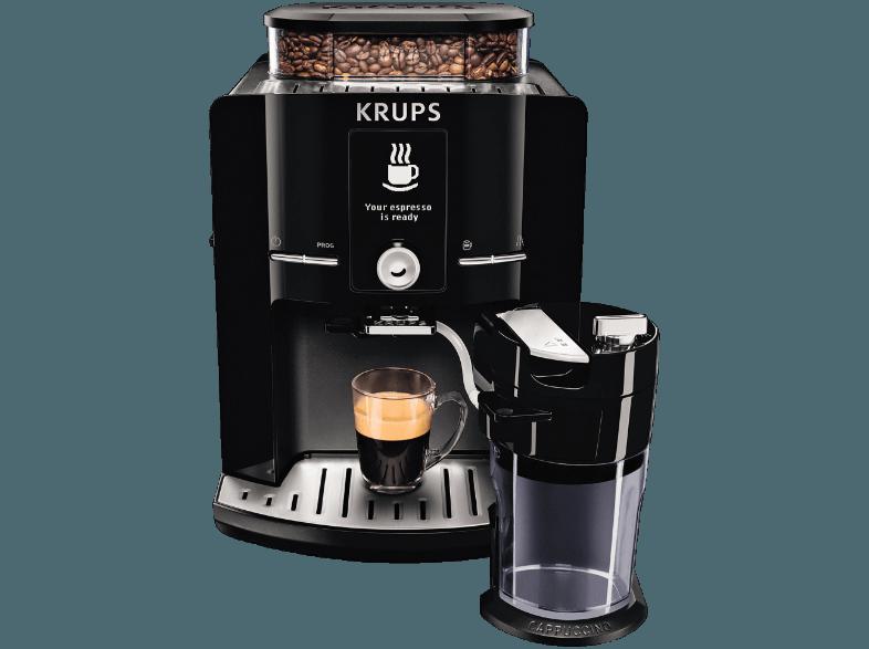 KRUPS EA8298 One-Touch-Cappuccino Vollautomat (Kegelmahlwerk, 1.7 Liter, Schwarz/Edelstahl), KRUPS, EA8298, One-Touch-Cappuccino, Vollautomat, Kegelmahlwerk, 1.7, Liter, Schwarz/Edelstahl,