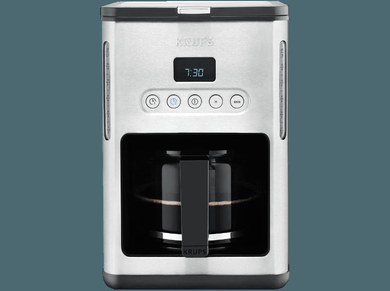 KRUPS KM442D Premium Kaffeemaschine Edelstahl/Schwarz (Glaskanne)
