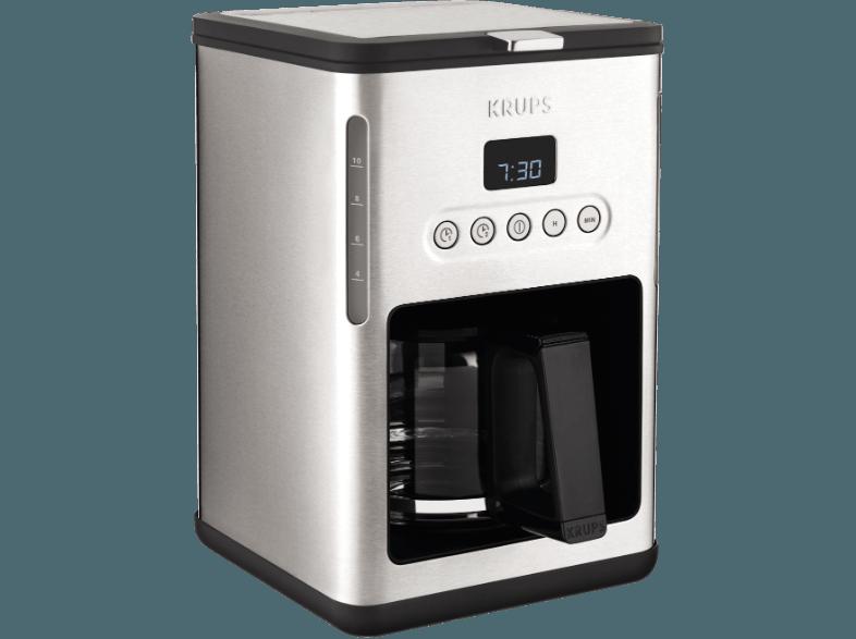 KRUPS KM442D Premium Kaffeemaschine Edelstahl/Schwarz (Glaskanne)