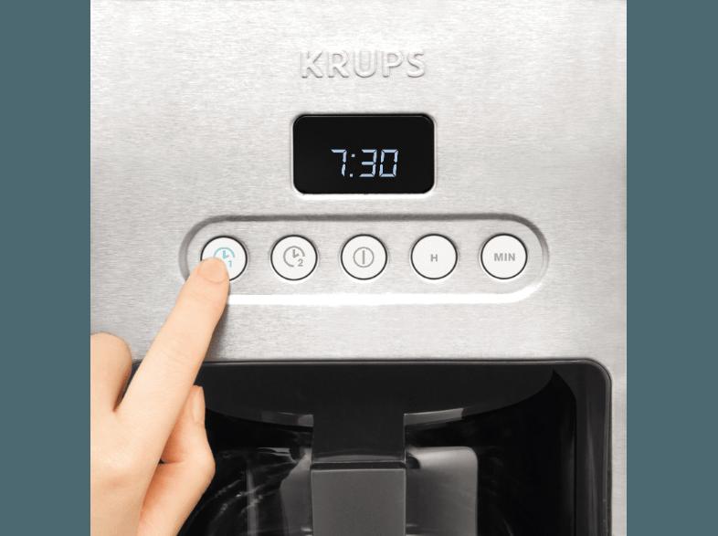 KRUPS KM442D Premium Kaffeemaschine Edelstahl/Schwarz (Glaskanne), KRUPS, KM442D, Premium, Kaffeemaschine, Edelstahl/Schwarz, Glaskanne,