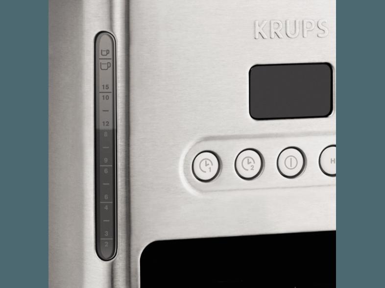 KRUPS KM442D Premium Kaffeemaschine Edelstahl/Schwarz (Glaskanne)