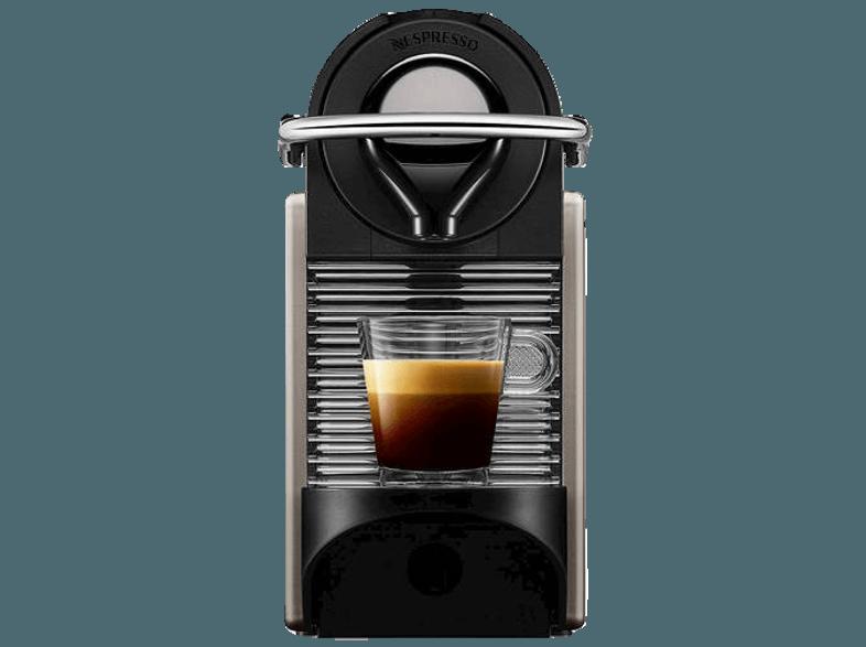 KRUPS XN301T Nespresso Pixie Kapselmaschine mit Aeroccino Electric Titan