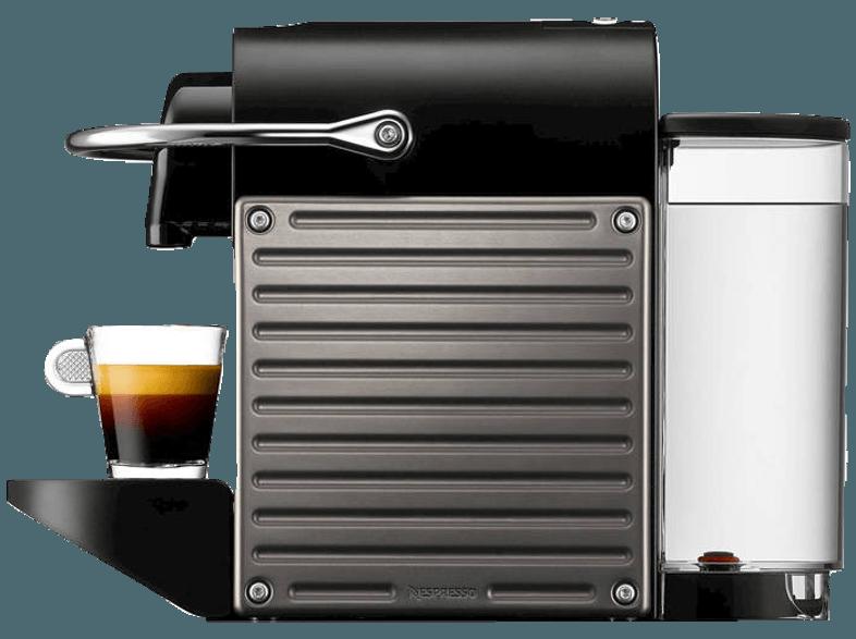 KRUPS XN301T Nespresso Pixie Kapselmaschine mit Aeroccino Electric Titan