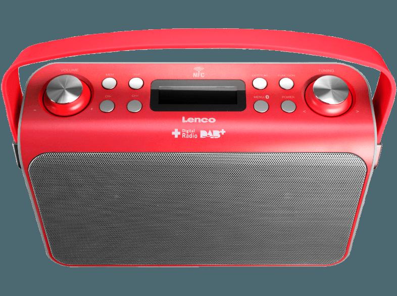 LENCO Lucille Retro-Radio rot  (PLL-Tuner, FM, DAB, DAB , Red), LENCO, Lucille, Retro-Radio, rot, , PLL-Tuner, FM, DAB, DAB, Red,