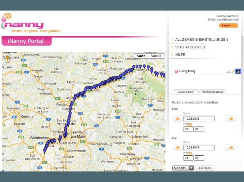 LEOWORX iNanny Car Fahrzeugortung, Ortung beweglicher Güter Europa