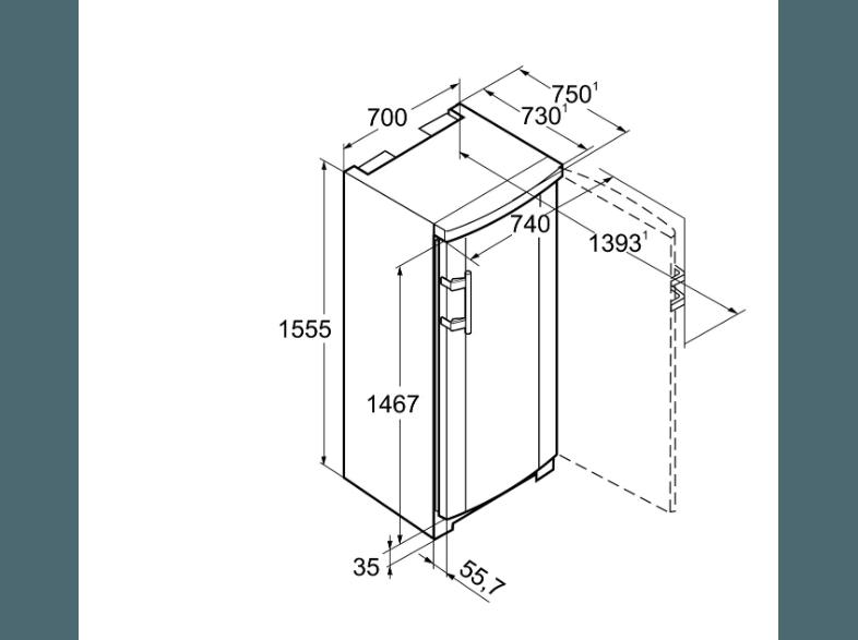 LIEBHERR GNP 3166-20 Gefrierschrank (163 kWh/Jahr, A   , 1555 mm hoch)