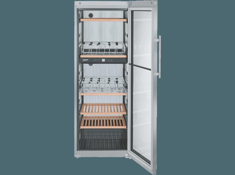 LIEBHERR WTPES 5972-20 Weinklimaschrank (248 kWh/Jahr, B, 155 Flaschen, Silber)