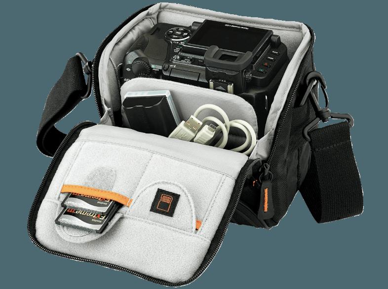 LOWEPRO LP34994 Apex 110 AW Tasche für DSLR Kamera, Objektiv; Speicherkarten; zusätzliche Akkus und Zubehör (Farbe: Schwarz), LOWEPRO, LP34994, Apex, 110, AW, Tasche, DSLR, Kamera, Objektiv;, Speicherkarten;, zusätzliche, Akkus, Zubehör, Farbe:, Schwarz,