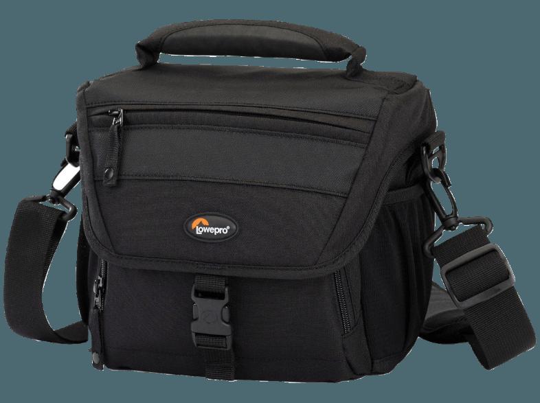 LOWEPRO LP35248 Nova 160 AW Tasche für DSLR oder Systemkamera, Objektiv, 1 zusätzliches Objektiv, 2 Speicherkarten, Blitzgerät (Farbe: Schwarz)