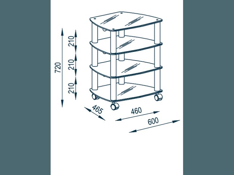 MAJA 16099978 1609 TV- und HiFi-Rack