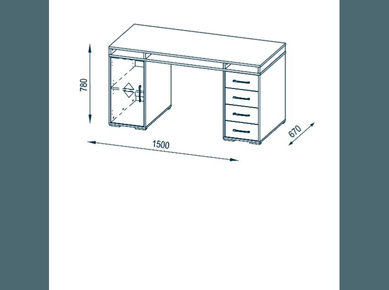 MAJA 1670 Schreib- und Computertisch Schreib- und Computertisch, MAJA, 1670, Schreib-, Computertisch, Schreib-, Computertisch