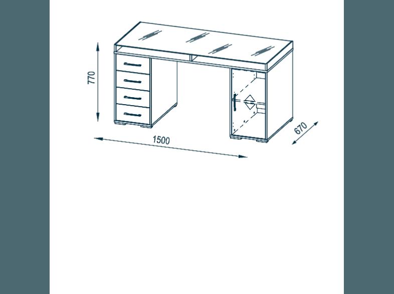 MAJA 1672 Schreib- und Computertisch Schreib- und Computertisch