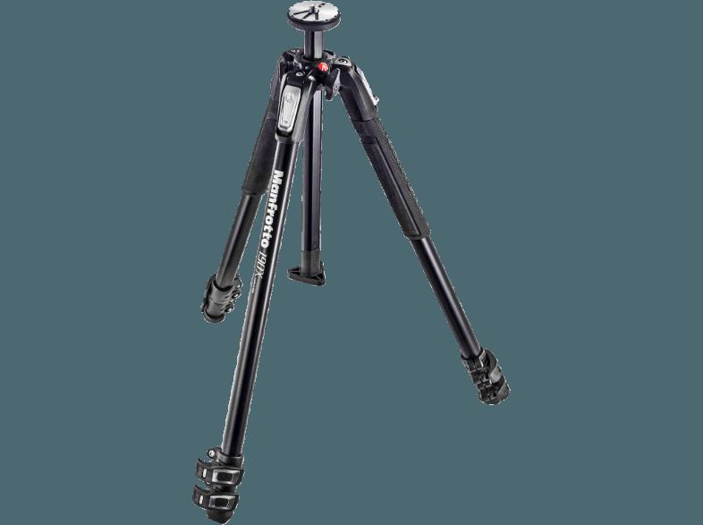MANFROTTO MT190X3 190X Dreibein Stativ, Schwarz, (Ausziehbar bis 1600 mm)