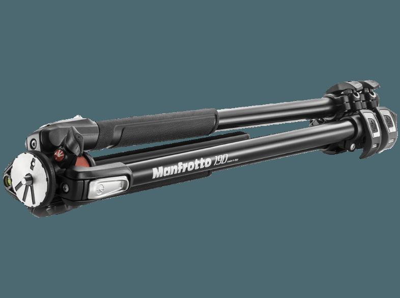 MANFROTTO MT190XPRO3 Dreibein Stativ, Schwarz, (Ausziehbar bis 1600 mm)