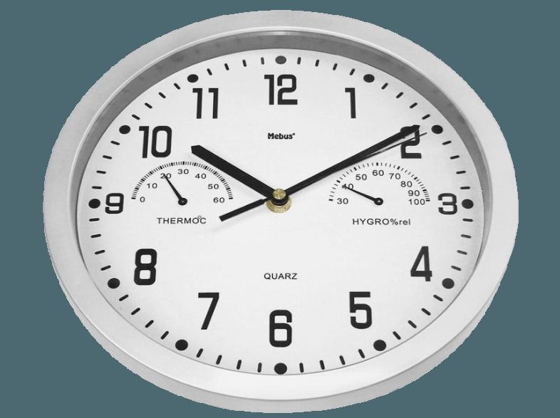 MEBUS 6992 QUARZ-WANDUHR -mit Thermometer / Hygrometer, MEBUS, 6992, QUARZ-WANDUHR, -mit, Thermometer, /, Hygrometer