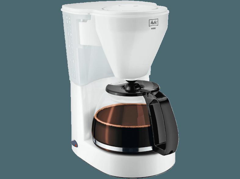 MELITTA 1010-01 Easy Filterkaffeemaschine Weiß (Glaskanne mit Tassenskalierung am Griff)