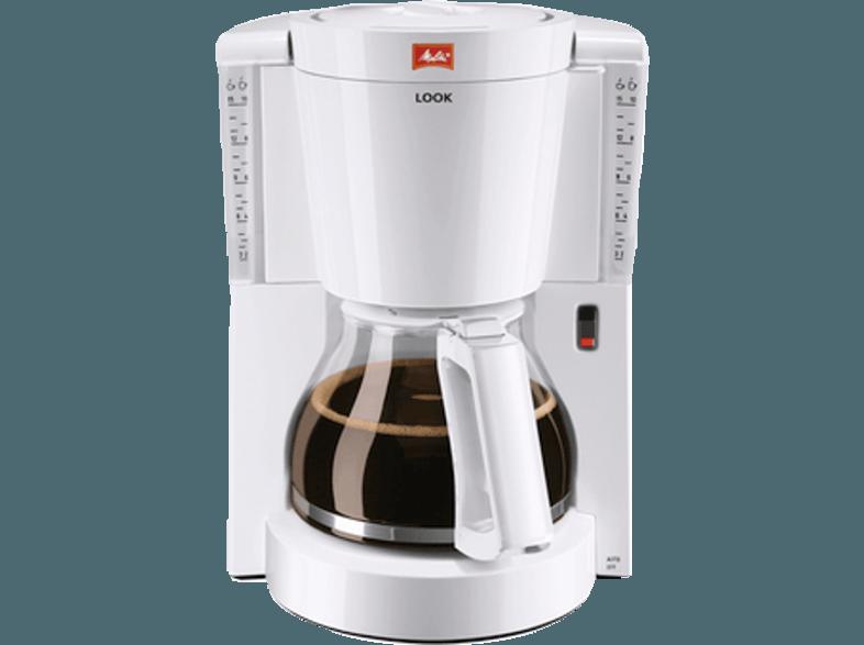 MELITTA 1011-01 Look 209842 Kaffeemaschine Weiß (Glaskanne mit Tassenskalierung)