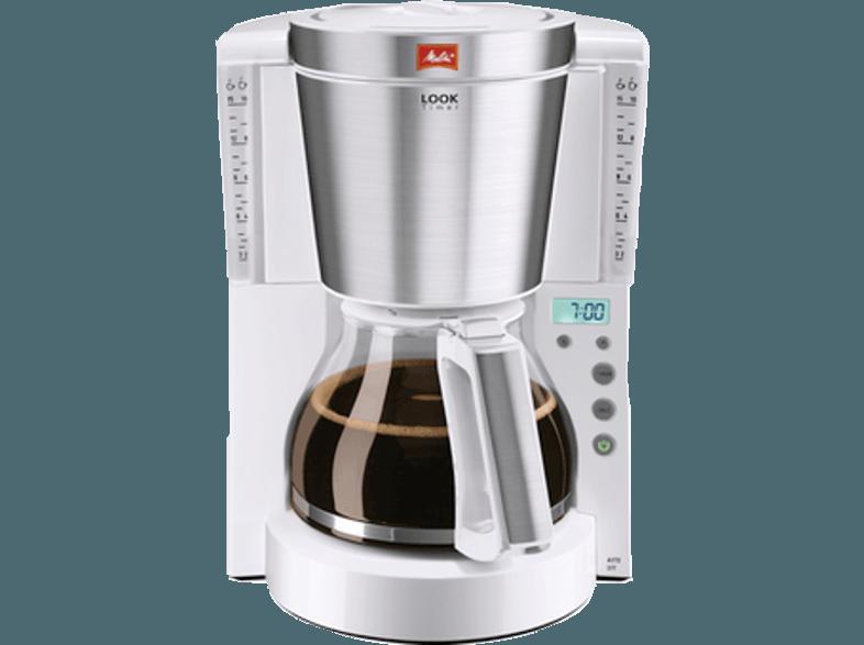 MELITTA 1011-07 Look Timer 209828 Kaffeemaschine Weiß/Edelstahl (Glaskanne mit Tassenskalierung), MELITTA, 1011-07, Look, Timer, 209828, Kaffeemaschine, Weiß/Edelstahl, Glaskanne, Tassenskalierung,