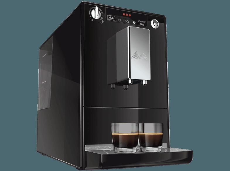 MELITTA E 950-101 Caffeo Solo Kaffeevollautomat (Stahl-Kegelmahlwerk, 1.2 Liter, Schwarz)