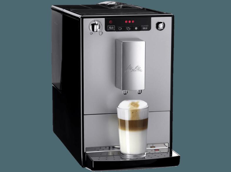 MELITTA E 950-103 Caffeo Solo Espresso-/Kaffeevollautomat (Stahl-Kegelmahlwerk, 1.2 Liter, Silber)