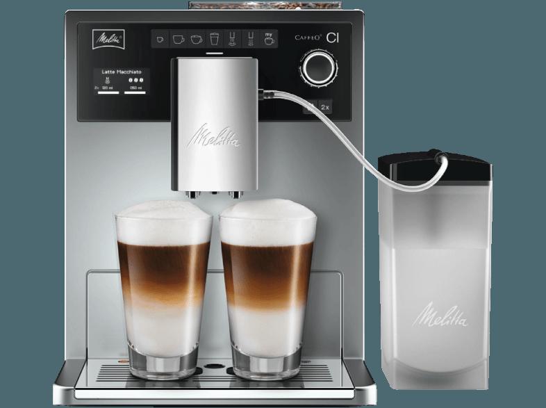 MELITTA E 970-101 Caffeo CI Espresso-/Kaffeevollautomat (Edelstahl-Kegelmahlwerk, 1.8 Liter, Silber)