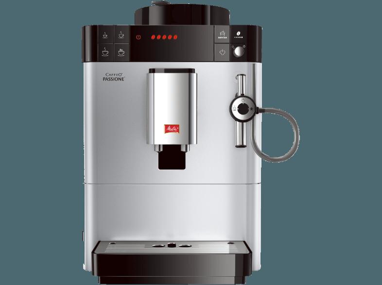 MELITTA F 53/0-101 Caffeo Passione Kaffeevollautomat (Stahl-Kegelmahlwerk, 1.2 Liter, Silber)