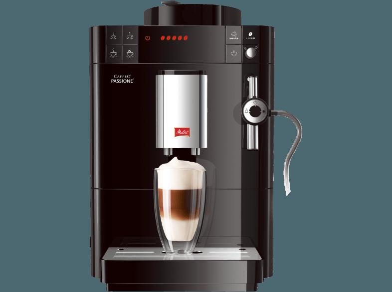MELITTA F 53/0-102 Caffeo Passione Kaffeevollautomat (Stahl-Kegelmahlwerk, 1.2 Liter, Schwarz)