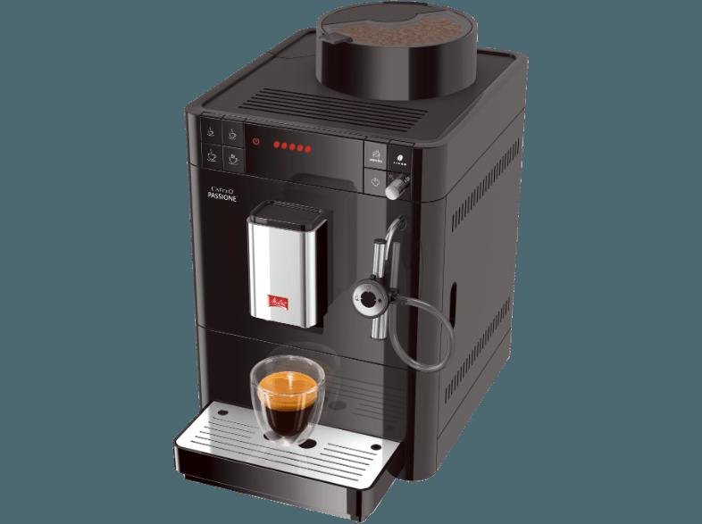 MELITTA F 53/0-102 Caffeo Passione Kaffeevollautomat (Stahl-Kegelmahlwerk, 1.2 Liter, Schwarz)