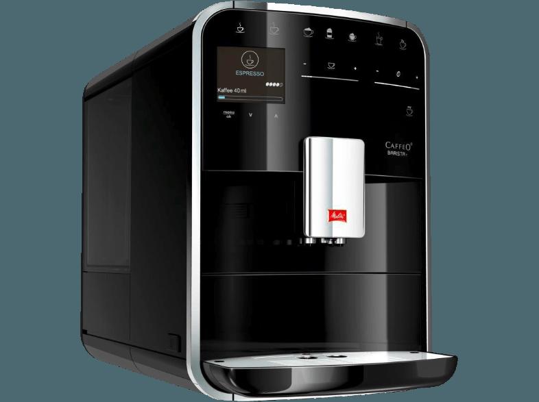 MELITTA F 730-102 Caffeo Barista T Espressomaschine (Stahl-Kegelmahlwerk, 1.8 Liter, Schwarz)