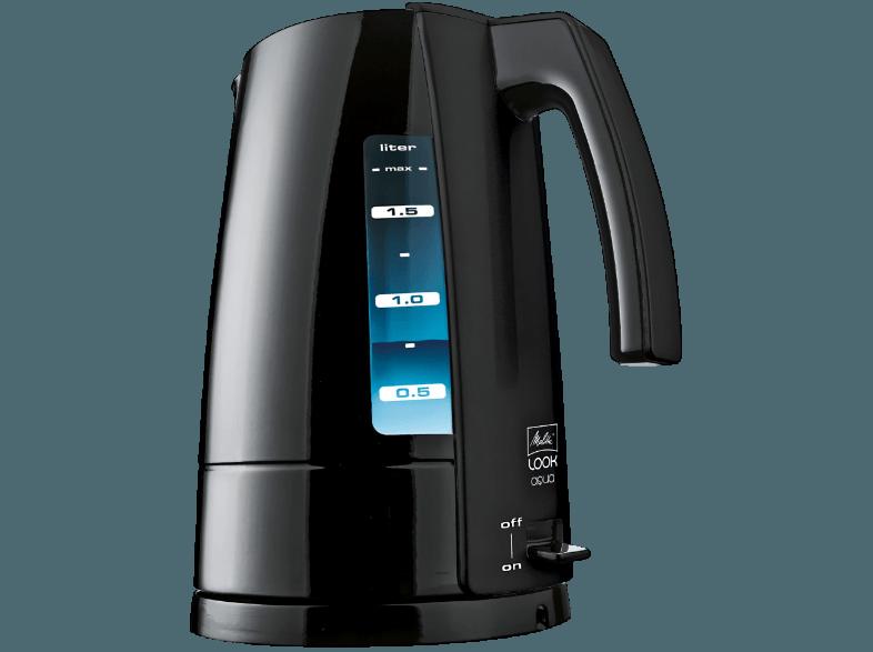 MELITTA H 205-0202 Look Aqua Wasserkocher Schwarz (2400 Watt, 1.7 Liter)
