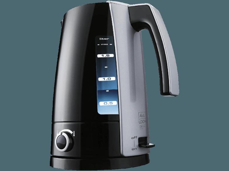 MELITTA Look Aqua Vario Wasserkocher Schwarz (2400 Watt, 1.7 Liter), MELITTA, Look, Aqua, Vario, Wasserkocher, Schwarz, 2400, Watt, 1.7, Liter,