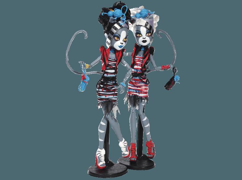 MONSTER HIGH BJR16 Zombie Shake Meowlody und Purrsephone Mehrfarbig