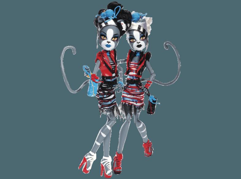 MONSTER HIGH BJR16 Zombie Shake Meowlody und Purrsephone Mehrfarbig