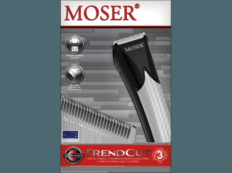 MOSER 1660-0460 Trend Cut Haarschneider Schwarz/Silber (Akku-/Netzbetrieb)